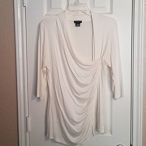 Asymmetrical neck blouse